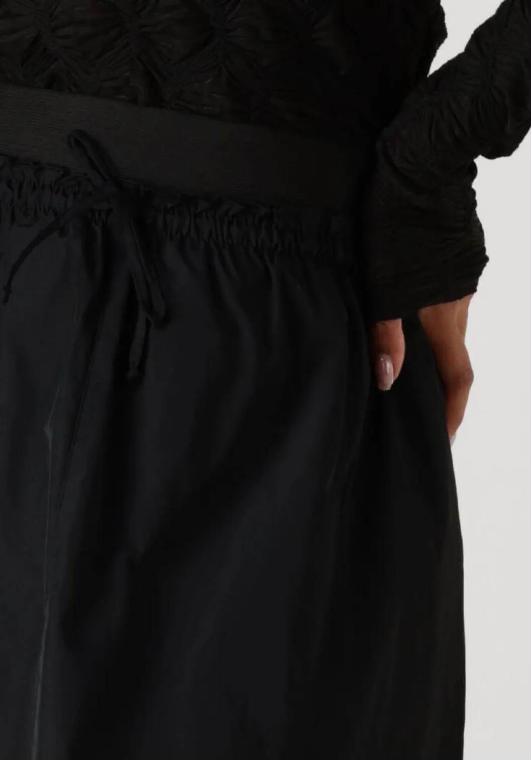 zwarte summum midirok skirt taft