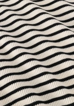 zwarte summum t-shirt boxy top stripe waffle