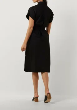 zwarte suncoo midi jurk clodie