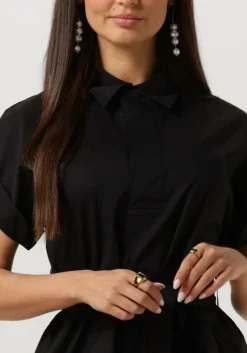 zwarte suncoo midi jurk clodie