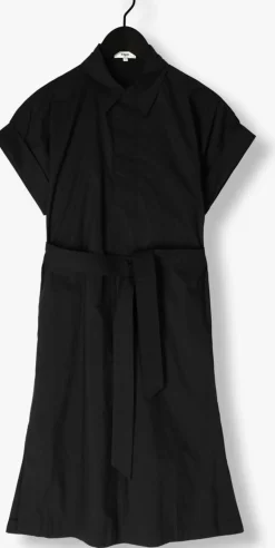 zwarte suncoo midi jurk clodie