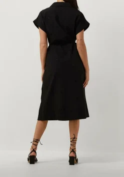 zwarte suncoo midi jurk coco