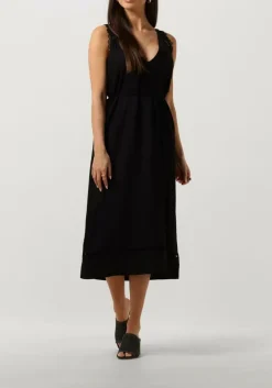 zwarte suncoo midi jurk cristy