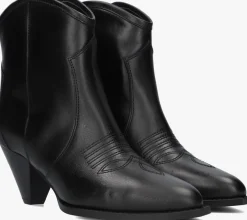 zwarte toral enkellaarsjes cream