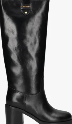 zwarte twinset milano hoge laarzen 252tcp080