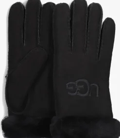 zwarte ugg handschoenen shearling ugg embroider glove
