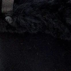 zwarte ugg handschoenen shorty glove w leather trim