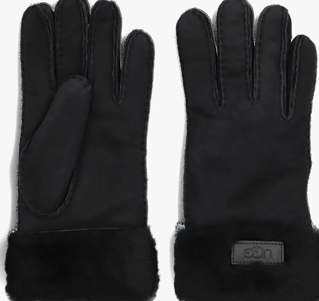 zwarte ugg handschoenen turn cuff glove
