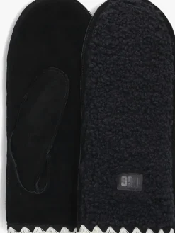 zwarte ugg handschoenen uggfluff scalloped mitten