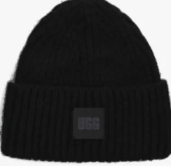 zwarte ugg muts chunky rib knit set