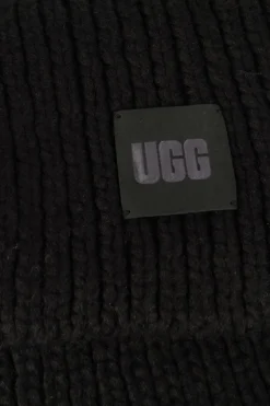 zwarte ugg muts chunky rib knit set