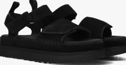 zwarte ugg platte sandalen w goldenstar