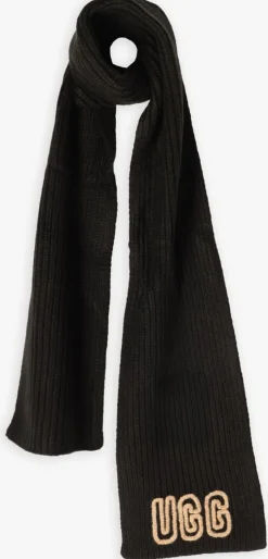 zwarte ugg sjaal u chunky crafted rib scarf