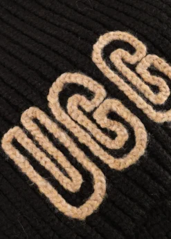 zwarte ugg sjaal u chunky crafted rib scarf