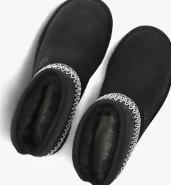 zwarte ugg vachtlaarzen classic mini crescent