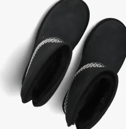 zwarte ugg vachtlaarzen classic short crescent