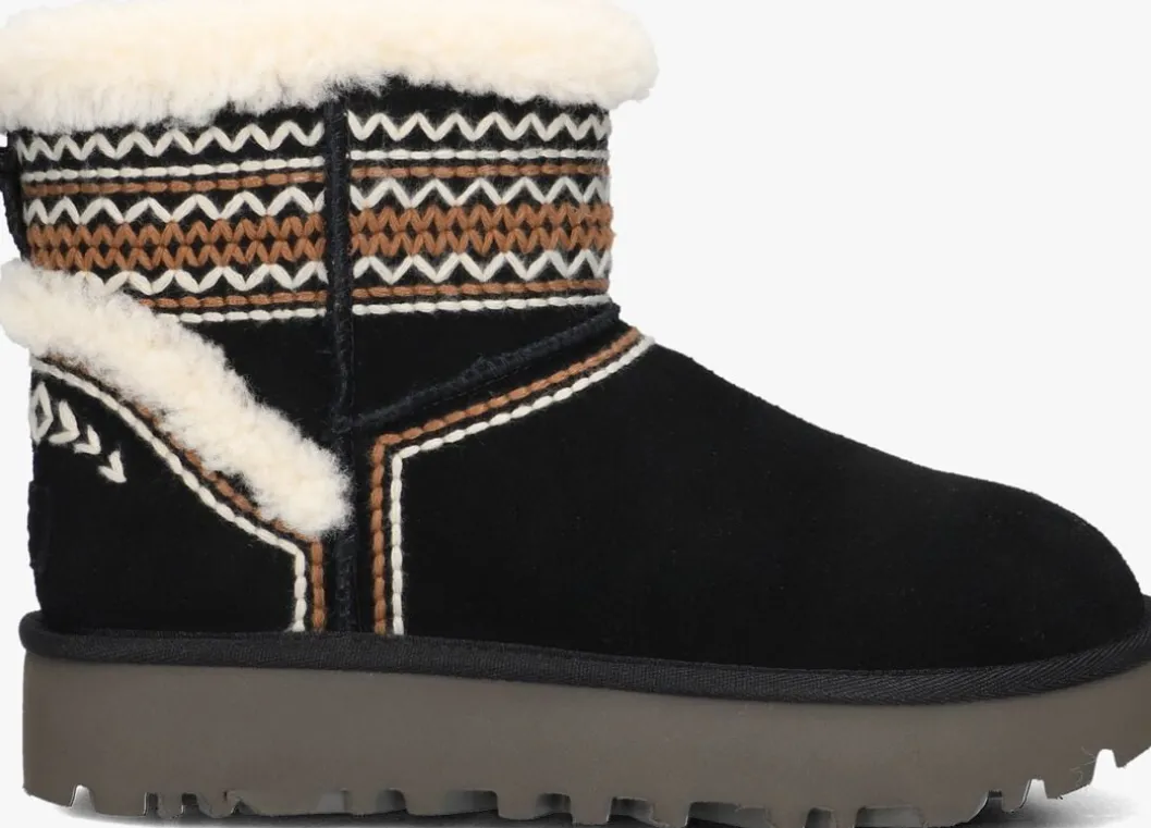 zwarte ugg vachtlaarzen classic mini atherson