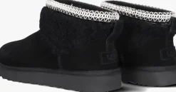 zwarte ugg vachtlaarzen classic ultra mini maxi curly