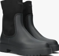 zwarte unisa enkelboots fluor