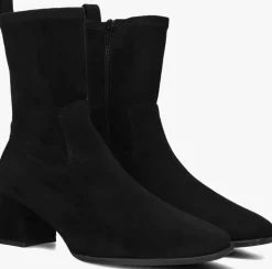 zwarte unisa enkellaarsjes langley