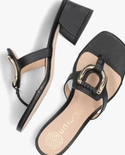 zwarte unisa slippers kien