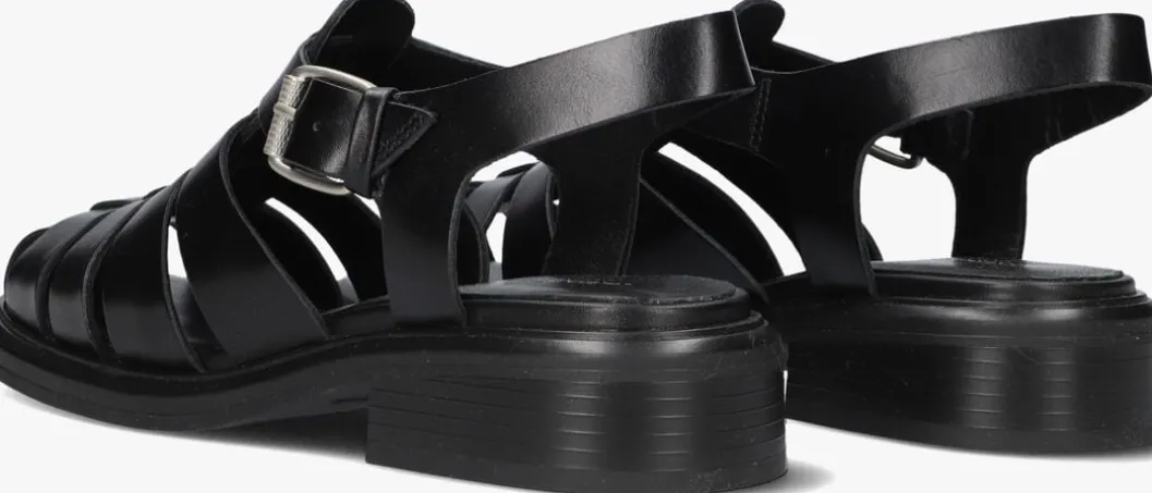 zwarte vagabond shoemakers platte sandalen ellis