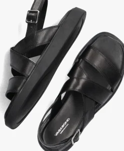 zwarte vagabond shoemakers platte sandalen connie 401