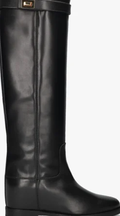 zwarte via roma 15 hoge laarzen santa monica 3807