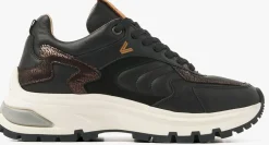 zwarte via vai lage sneakers liz leighton