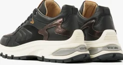 zwarte via vai lage sneakers liz leighton