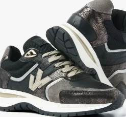 zwarte via vai lage sneakers usher davina