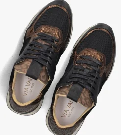 zwarte via vai lage sneakers nora sooth