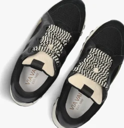 zwarte via vai lage sneakers danae reese