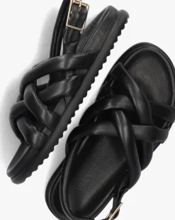 zwarte via vai platte sandalen candy kriss