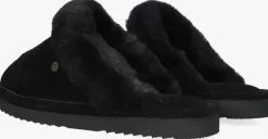 zwarte warmbat pantoffels lismore