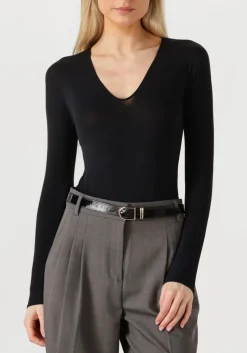 zwarte wolford top the v neck body