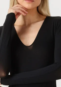 zwarte wolford top the v neck body
