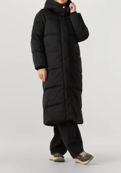 zwarte woolrich gewatteerde jas kely long parka