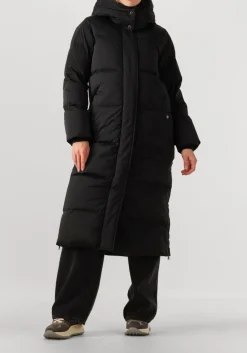 zwarte woolrich gewatteerde jas kely long parka