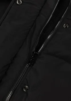 zwarte woolrich gewatteerde jas kely long parka