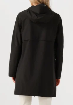 zwarte woolrich regenjas light stretch parka