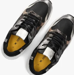 zwarte xsensible lage sneakers rainbow