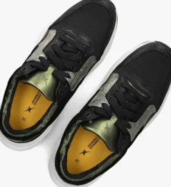 zwarte xsensible lage sneakers golden gate lady
